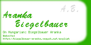 aranka biegelbauer business card